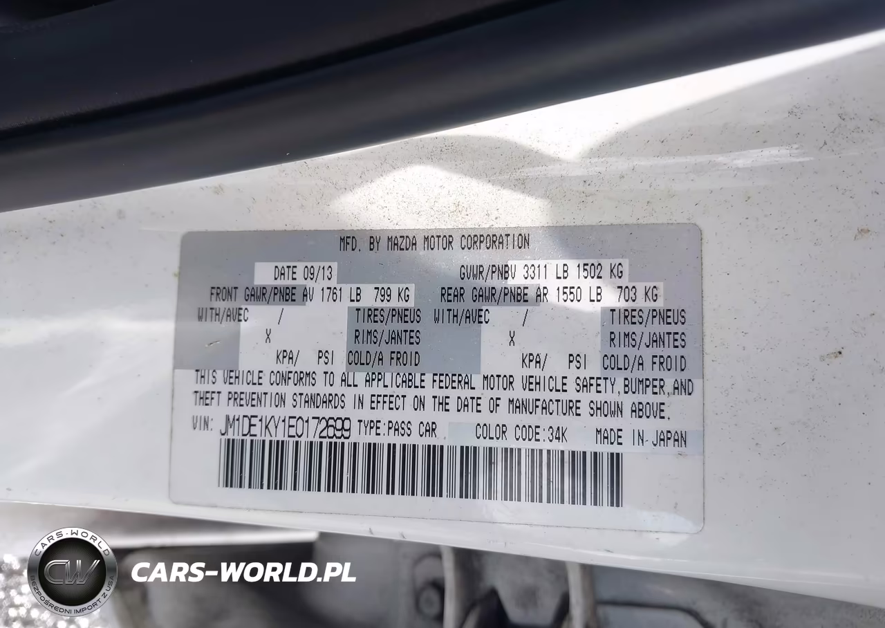 2014 Mazda Mazda2 Sport VIN:JM1DE1KY1E0172699 - 9