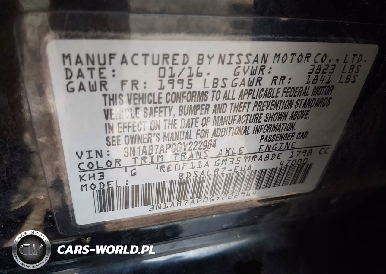 2016 Nissan Sentra S VIN:3N1AB7AP0GY222964 - 9