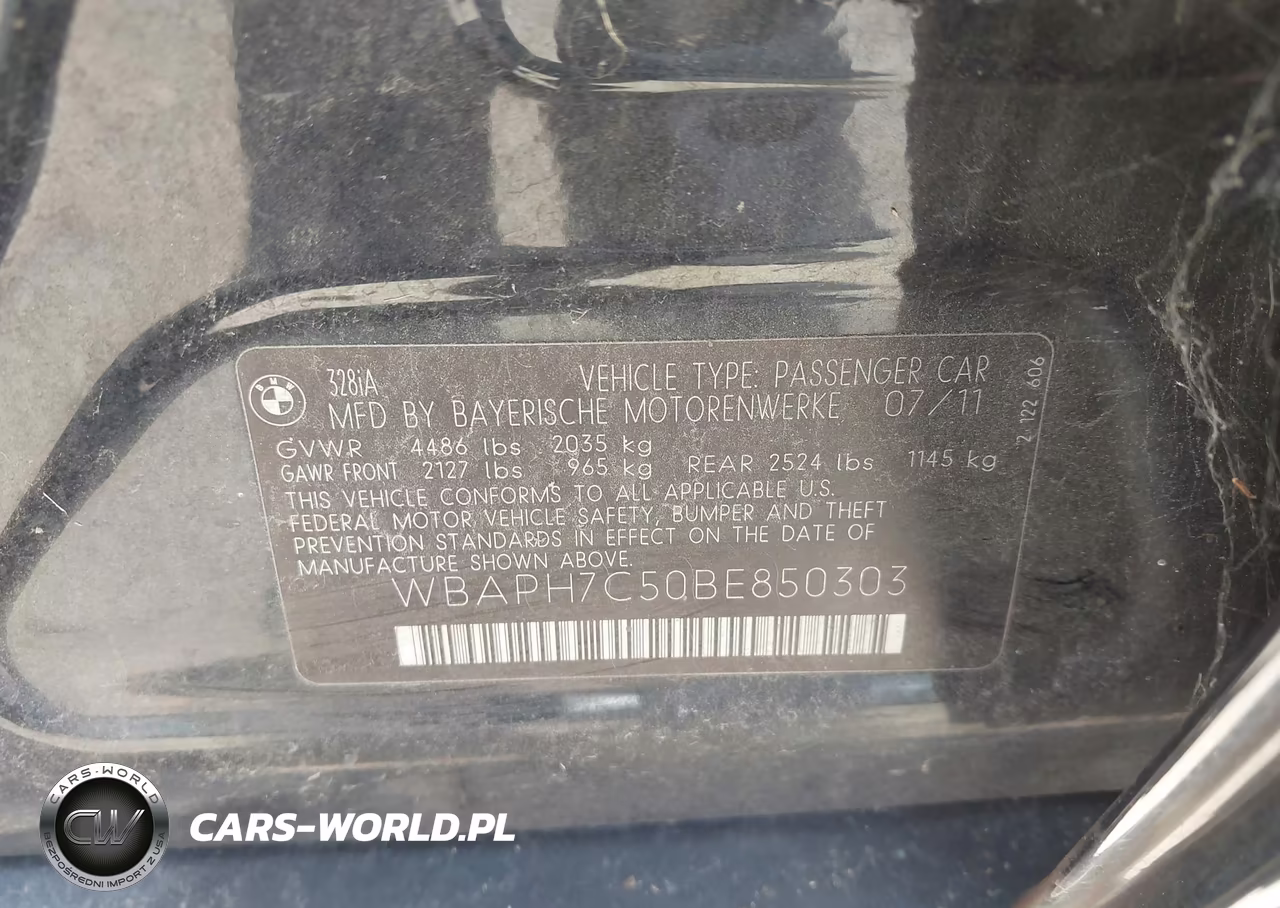 2011 BMW 328I VIN:WBAPH7C50BE850303 - 9