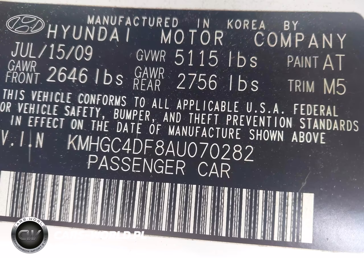 2010 Hyundai Genesis 4.6 VIN:KMHGC4DF8AU070282 - 9