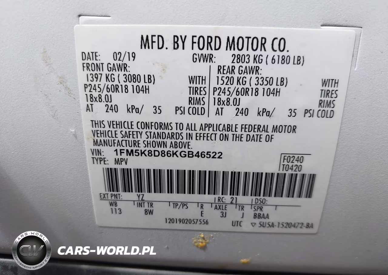 2019 Ford Explorer Xlt VIN:1FM5K8D86KGB46522 - 9