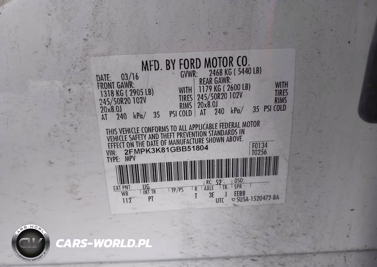 2016 Ford Edge Titanium VIN:2FMPK3K81GBB51804 - 9