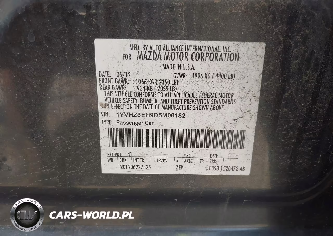 2013 Mazda Mazda6 I Touring Plus VIN:1YVHZ8EH9D5M08182 - 9