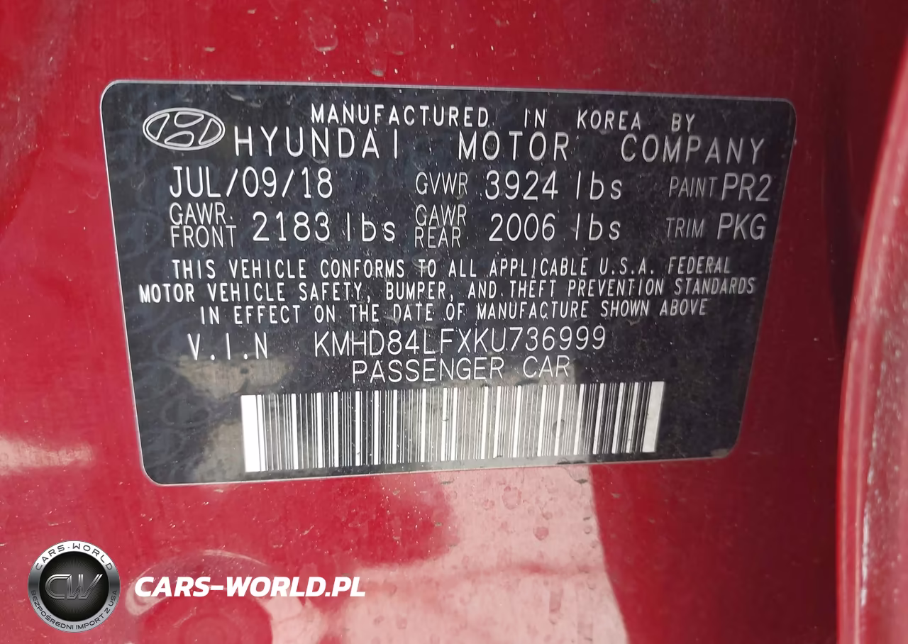 2019 Hyundai Elantra Sel VIN:KMHD84LFXKU736999 - 9