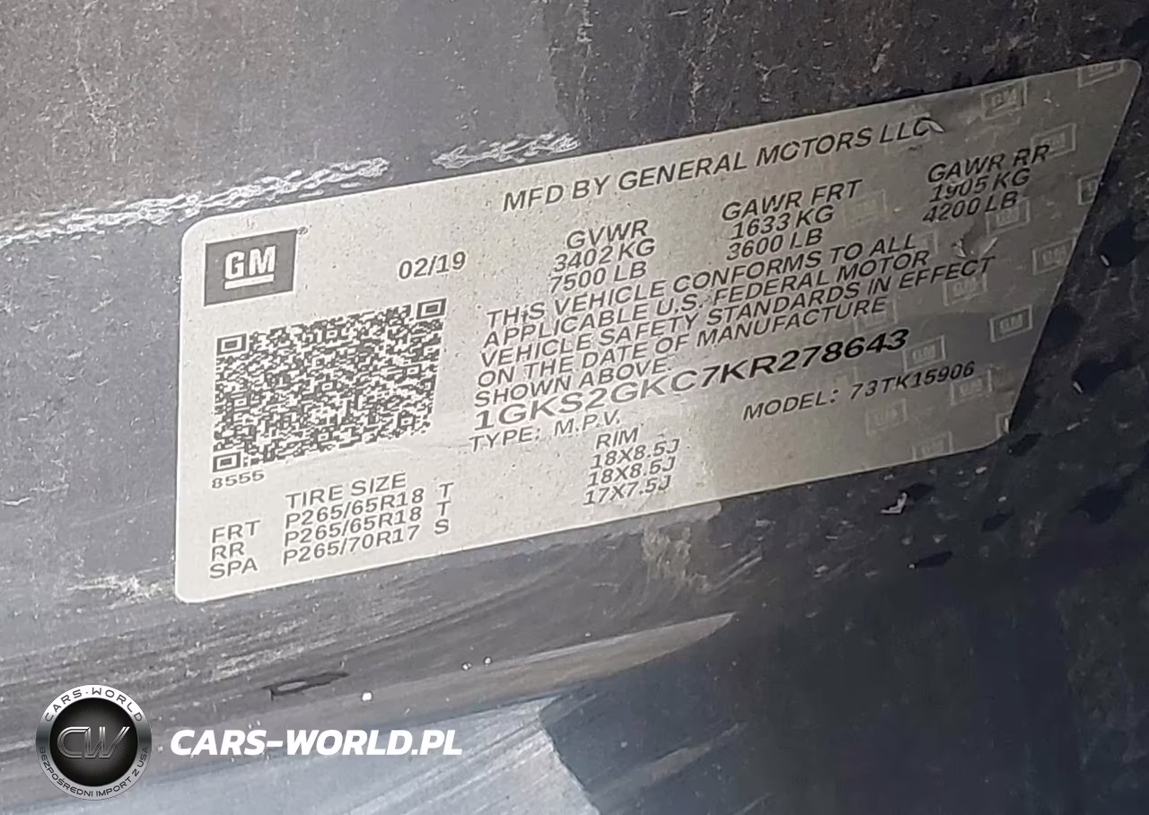2019 GMC Yukon Xl Slt VIN:1GKS2GKC7KR278643 - 9