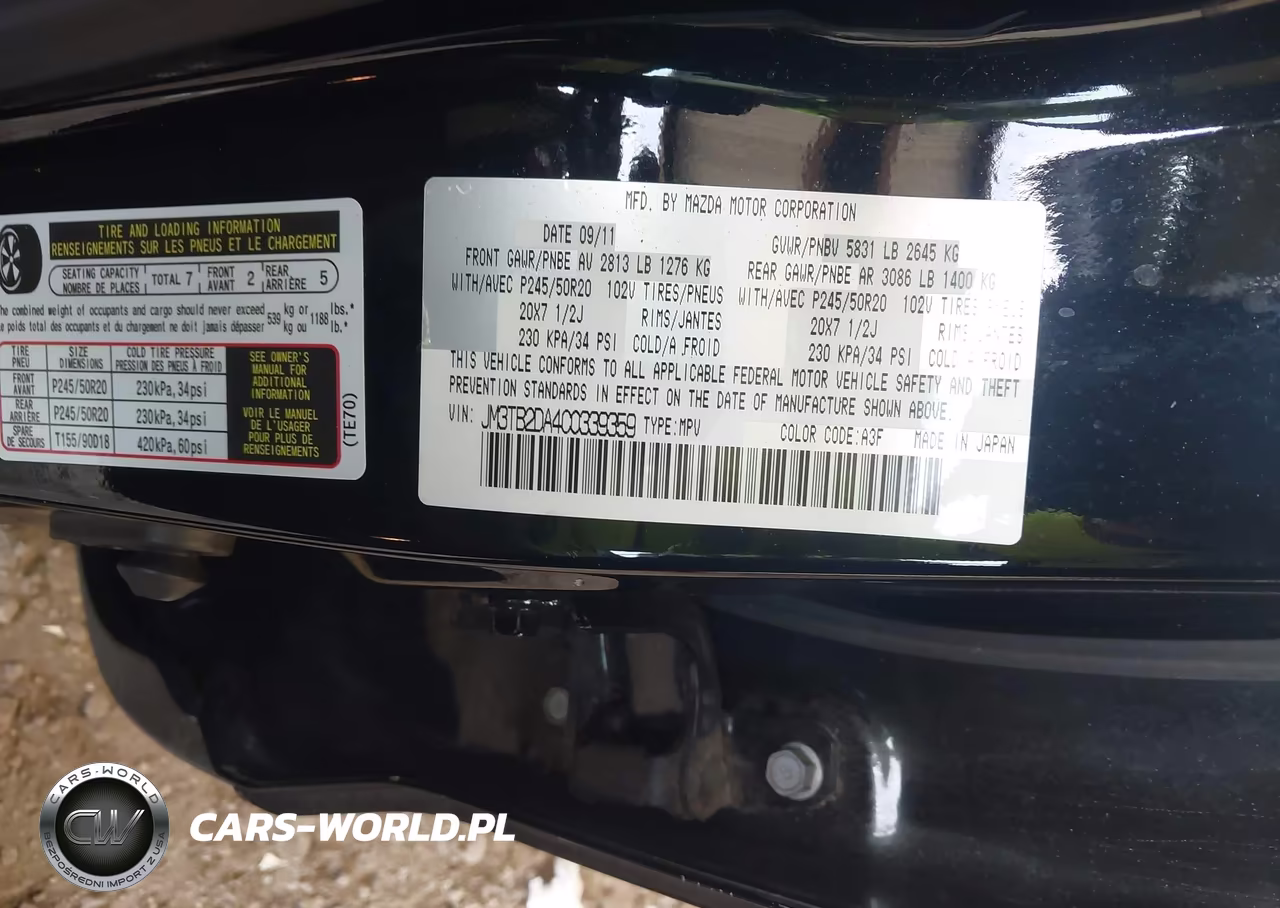 2012 Mazda Cx-9 Grand Touring VIN:JM3TB2DA4C0339359 - 9