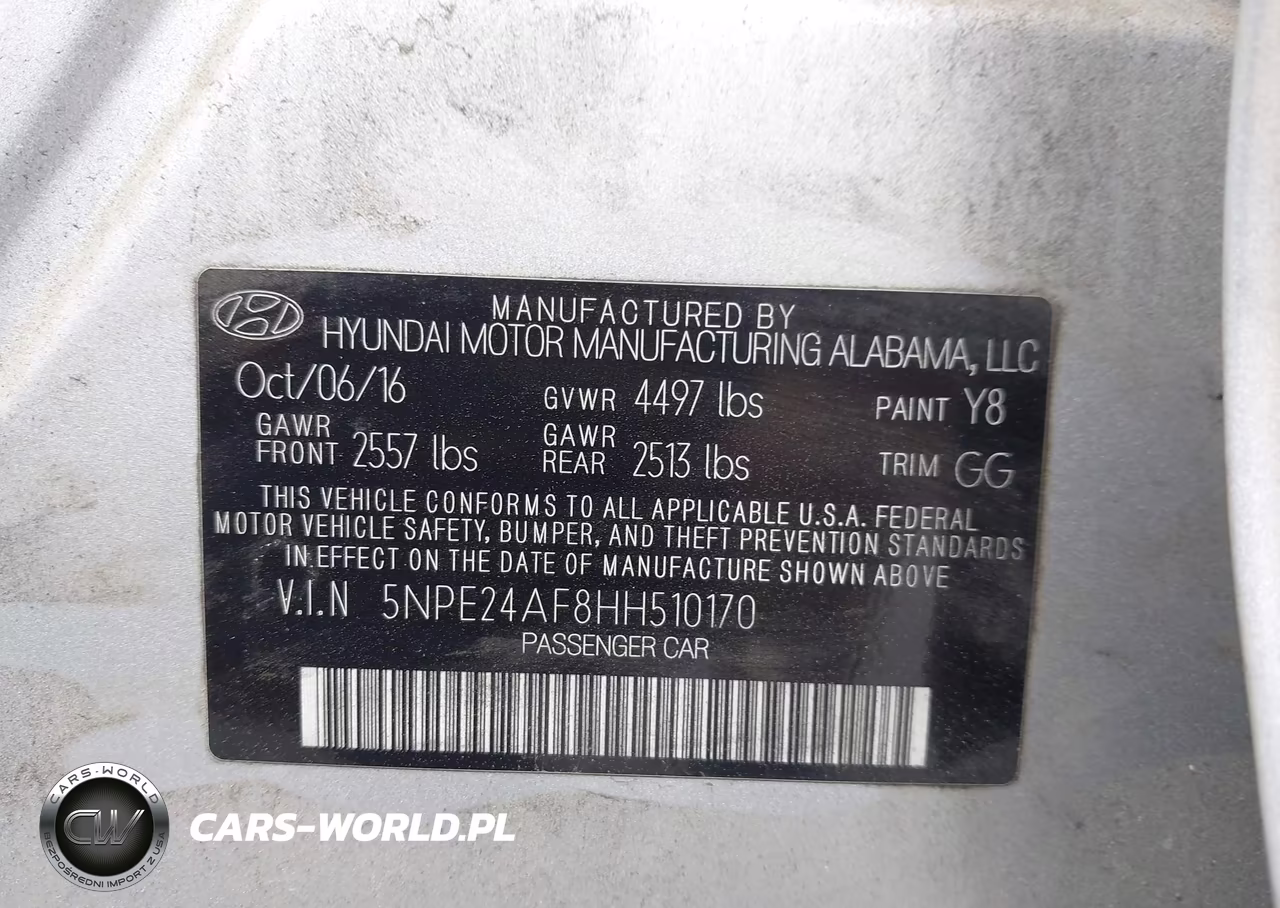 2017 Hyundai Sonata VIN:5NPE24AF8HH510170 - 9