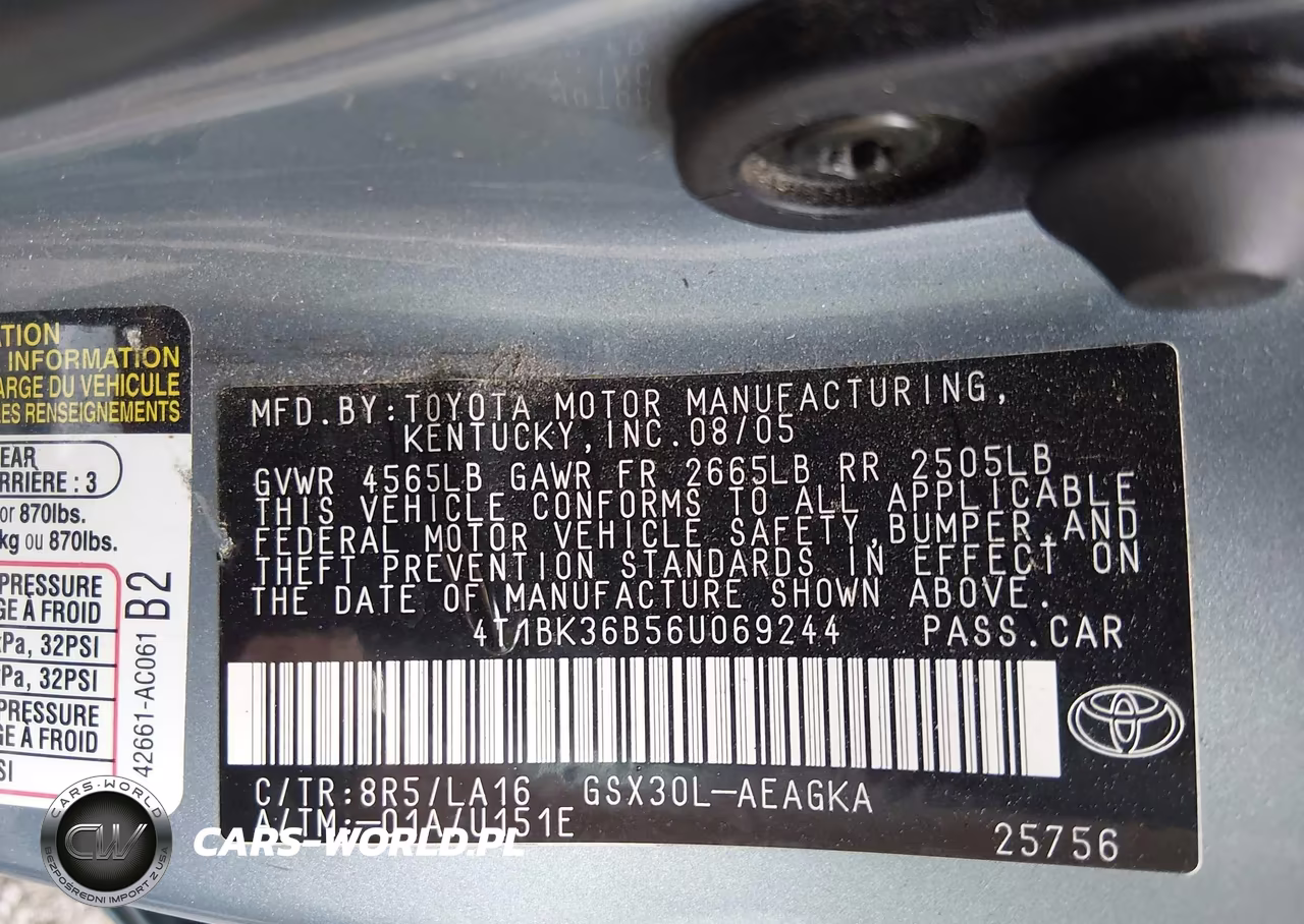 2006 Toyota Avalon Xls VIN:4T1BK36B56U069244 - 9