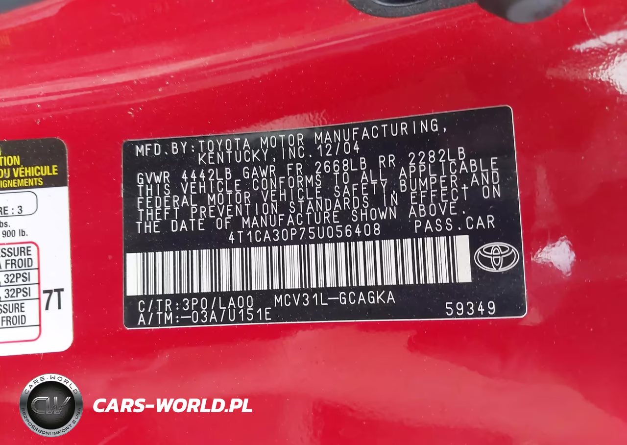 2005 Toyota Camry Solara Sle V6 VIN:4T1CA30P75U056408 - 9