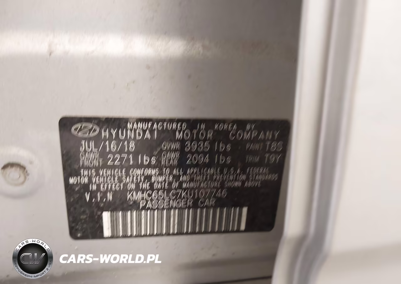 2019 Hyundai Ioniq Hybrid Blue VIN:KMHC65LC7KU107746 - 9