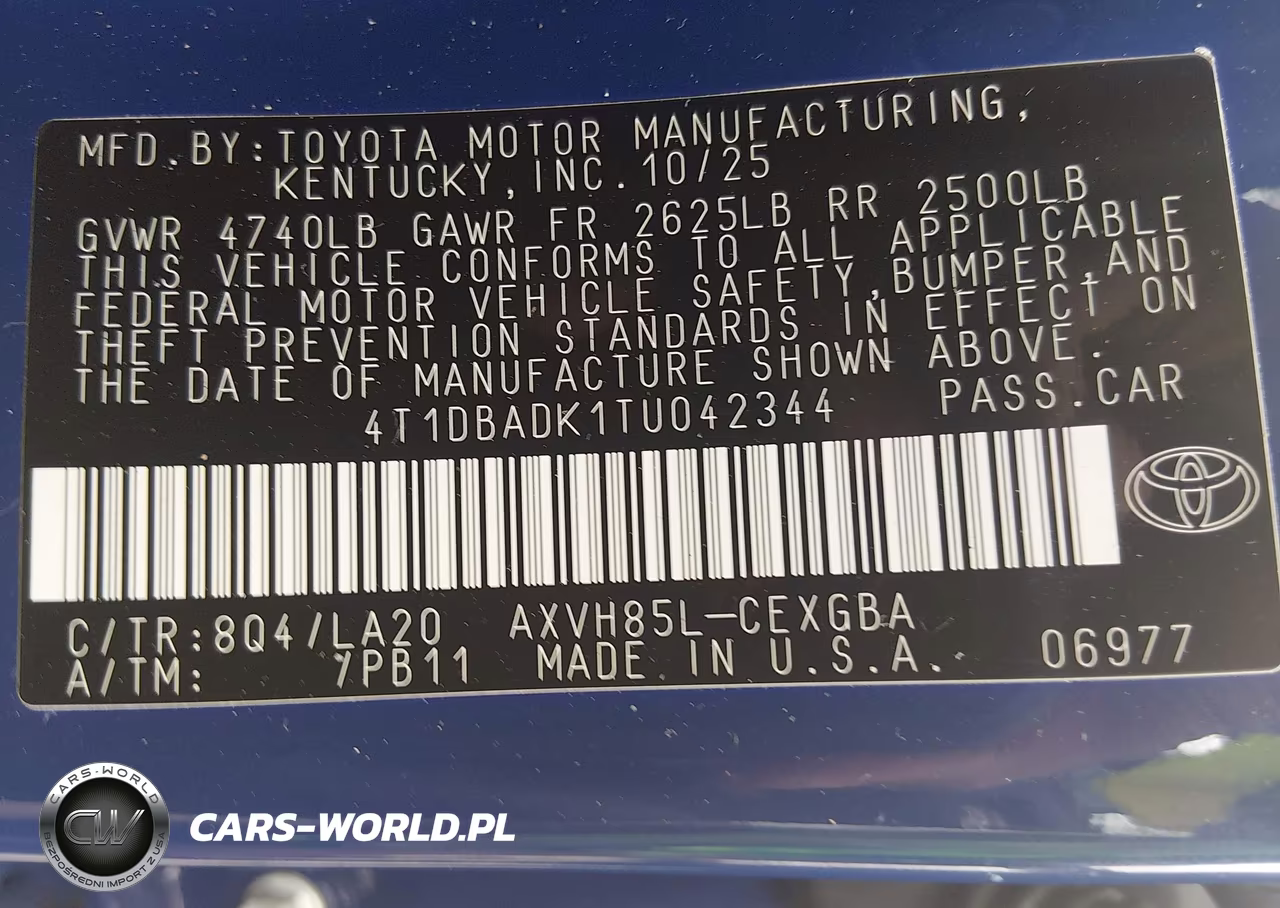 2026 Toyota Camry Xle VIN:4T1DBADK1TU042344 - 9