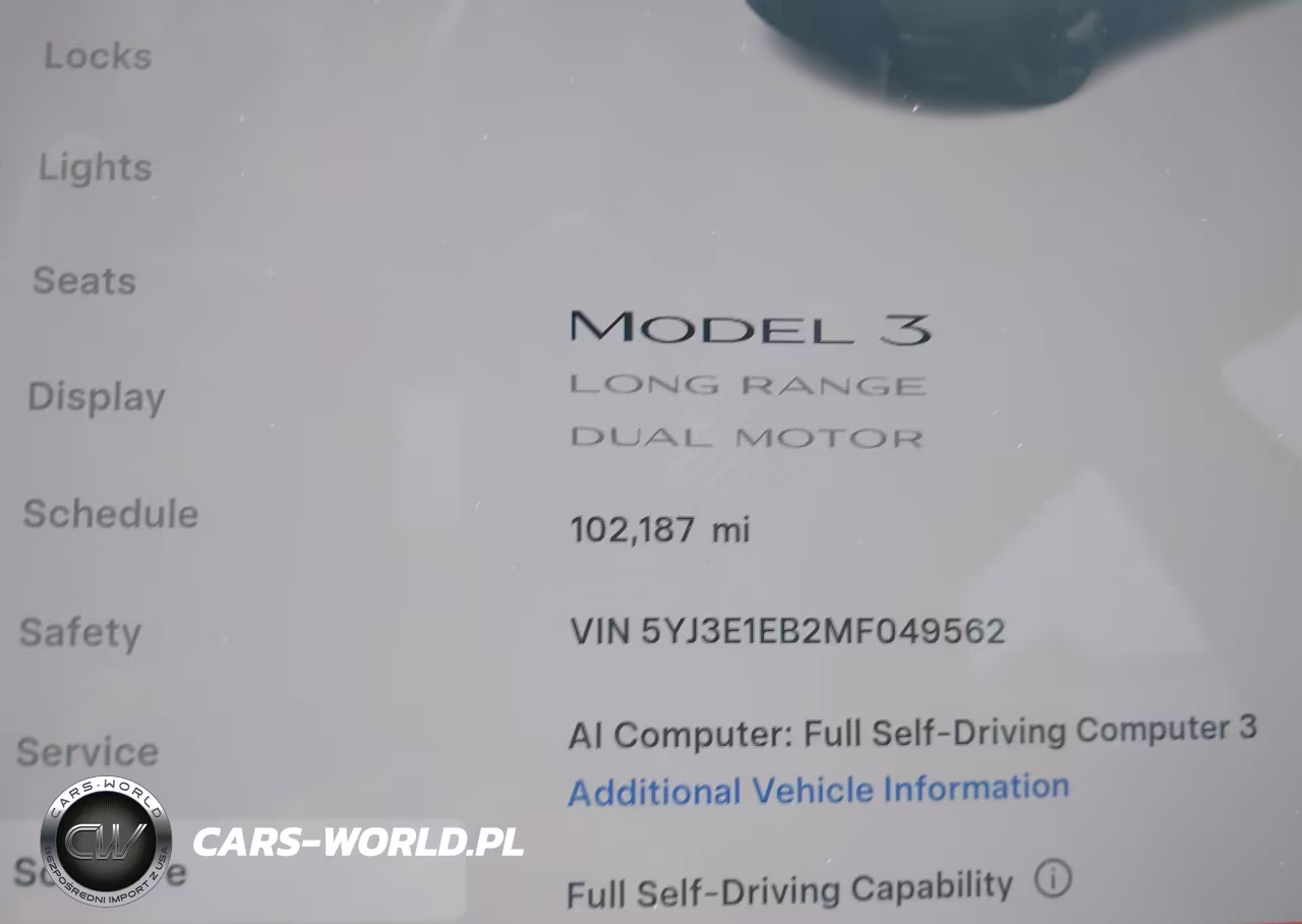 2021 Tesla Model 3 Long Range Dual Motor All-Wheel Drive VIN:5YJ3E1EB2MF049562 - 7
