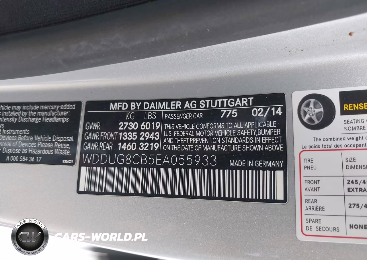 2014 Mercedes-Benz S 550 VIN:WDDUG8CB5EA055933 - 9