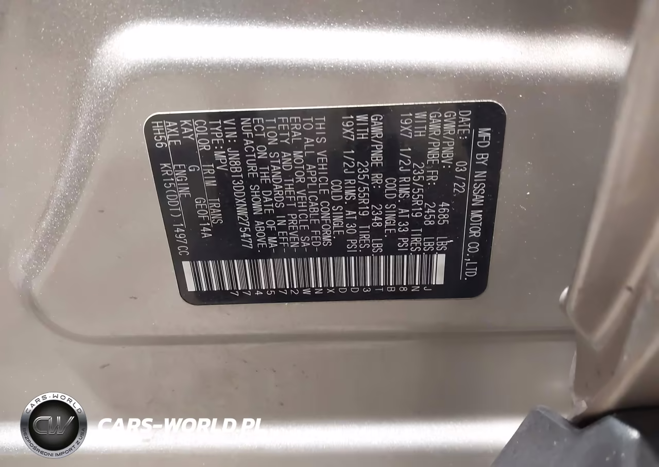 2022 Nissan Rogue Platinum Intelligent Awd VIN:JN8BT3DDXNW275477 - 9