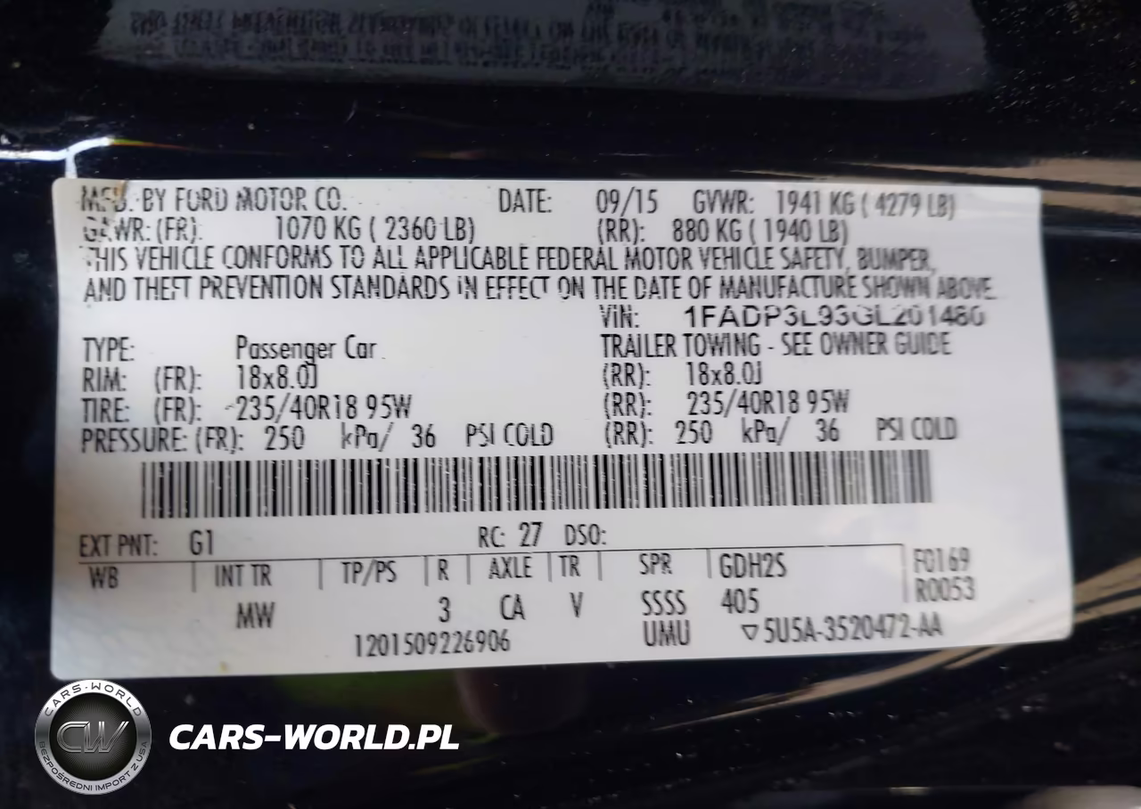 2016 Ford Focus St VIN:1FADP3L93GL201480 - 9