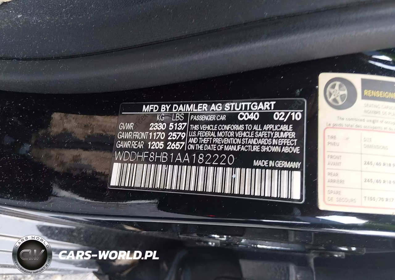 2010 Mercedes-Benz E 350 4Matic VIN:WDDHF8HB1AA182220 - 9