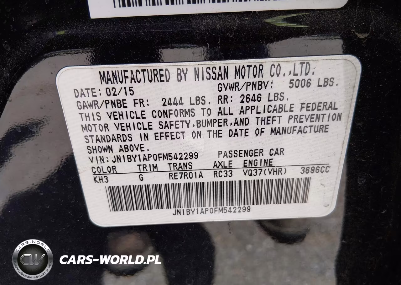 2015 Infiniti Q70 3.7 VIN:JN1BY1AP0FM542299 - 9