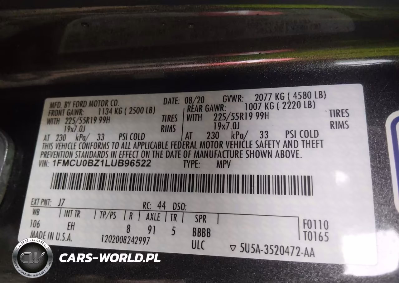 2020 Ford Escape Se Sport Hybrid VIN:1FMCU0BZ1LUB96522 - 9