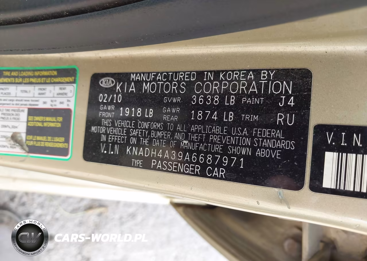 2010 Kia Rio Lx VIN:KNADH4A39A6687971 - 9