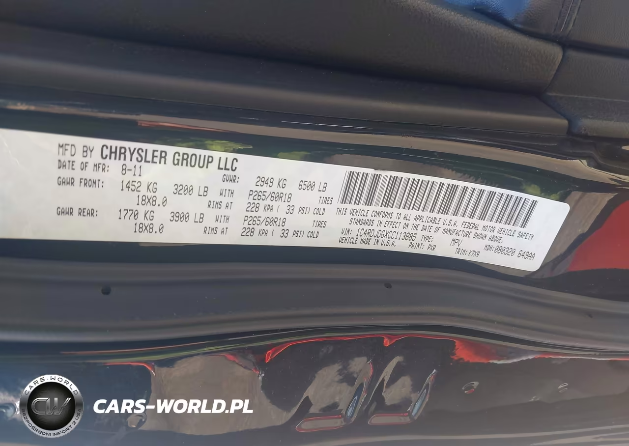 2012 Dodge Durango Crew VIN:1C4RDJDGXCC113885 - 9