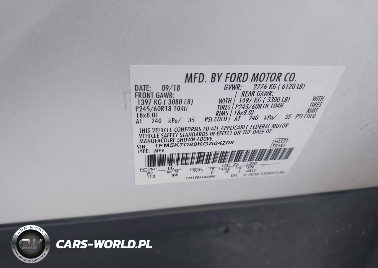 2019 Ford Explorer Xlt VIN:1FM5K7D80KGA04208 - 9