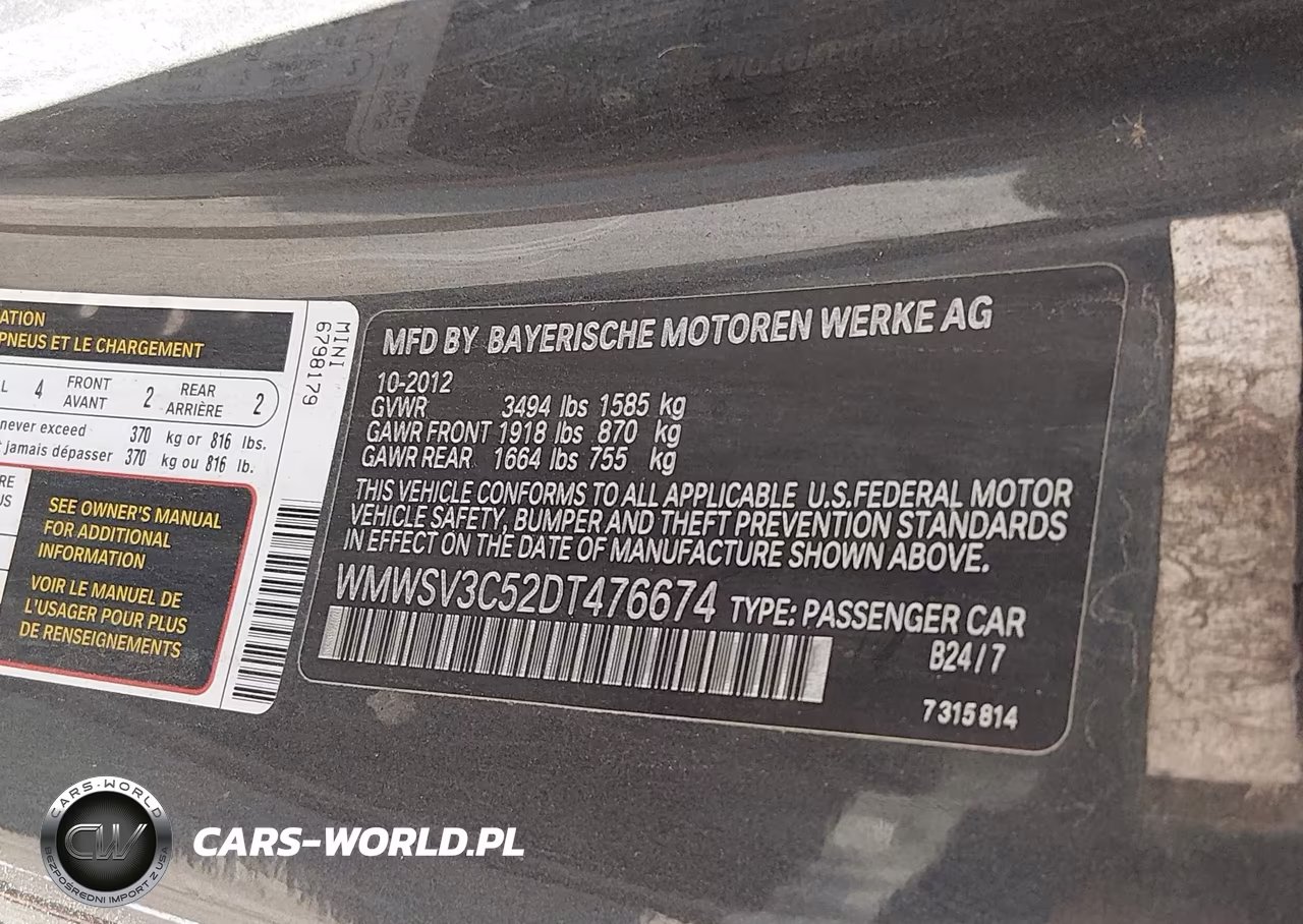2013 Mini Hardtop Cooper S VIN:WMWSV3C52DT476674 - 9