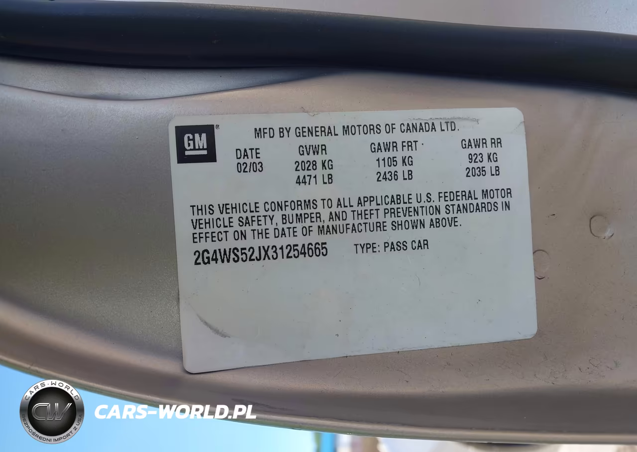 2003 Buick Century Custom VIN:2G4WS52JX31254665 - 9