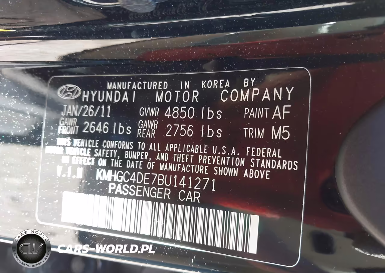 2011 Hyundai Genesis 3.8 VIN:KMHGC4DE7BU141271 - 9