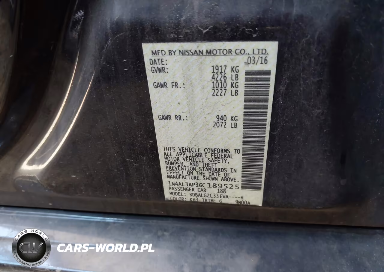 2016 Nissan Altima 2.5 S VIN:1N4AL3AP3GC189525 - 9