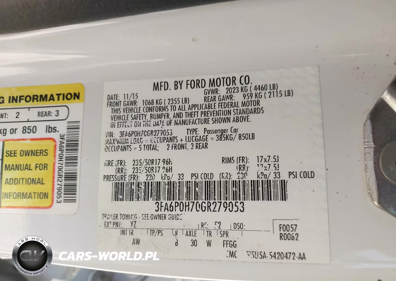 2016 Ford Fusion Se VIN:3FA6P0H70GR279053 - 9