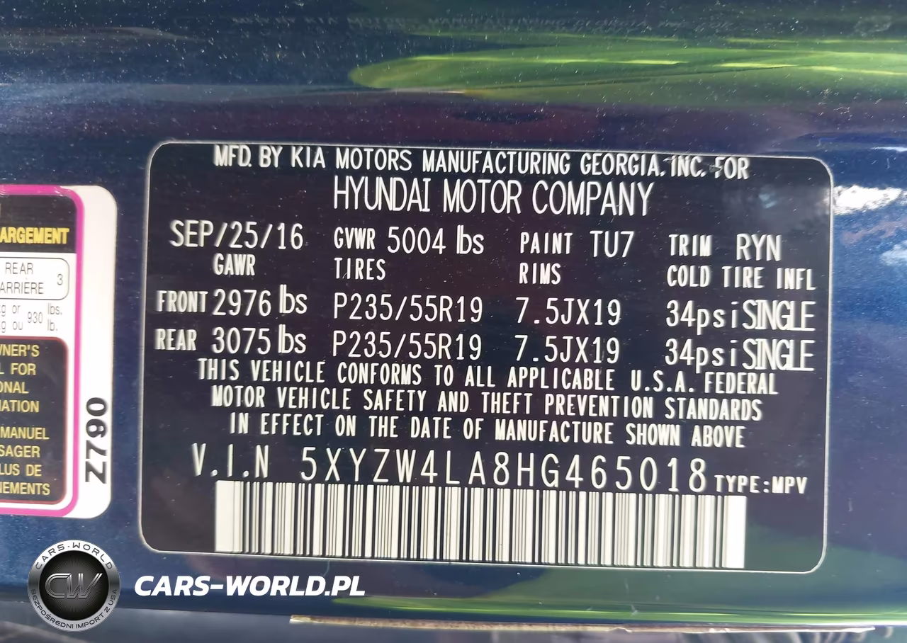 2017 Hyundai Santa Fe Sport 2.0T Ultimate VIN:5XYZW4LA8HG465018 - 9