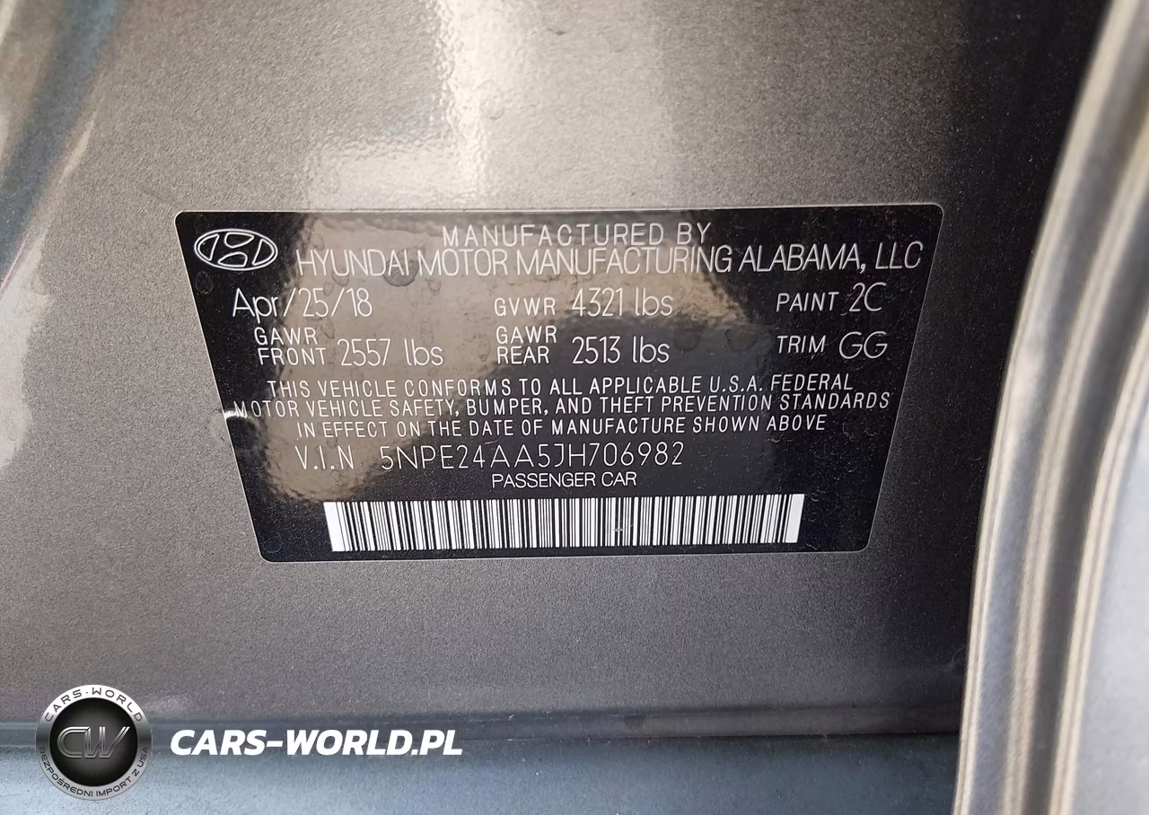 2018 Hyundai Sonata Eco VIN:5NPE24AA5JH706982 - 9