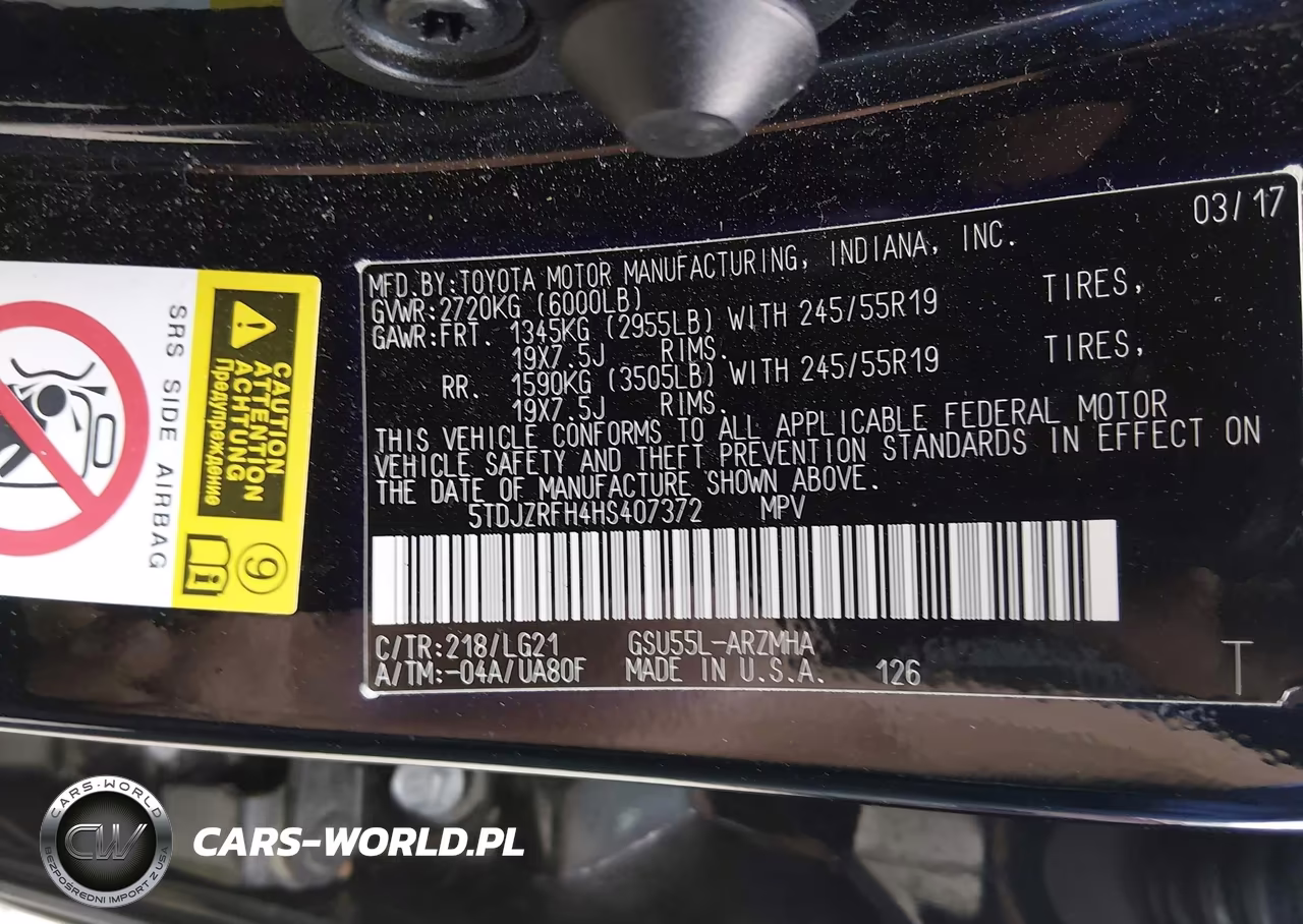 2017 Toyota Highlander Se VIN:5TDJZRFH4HS407372 - 9