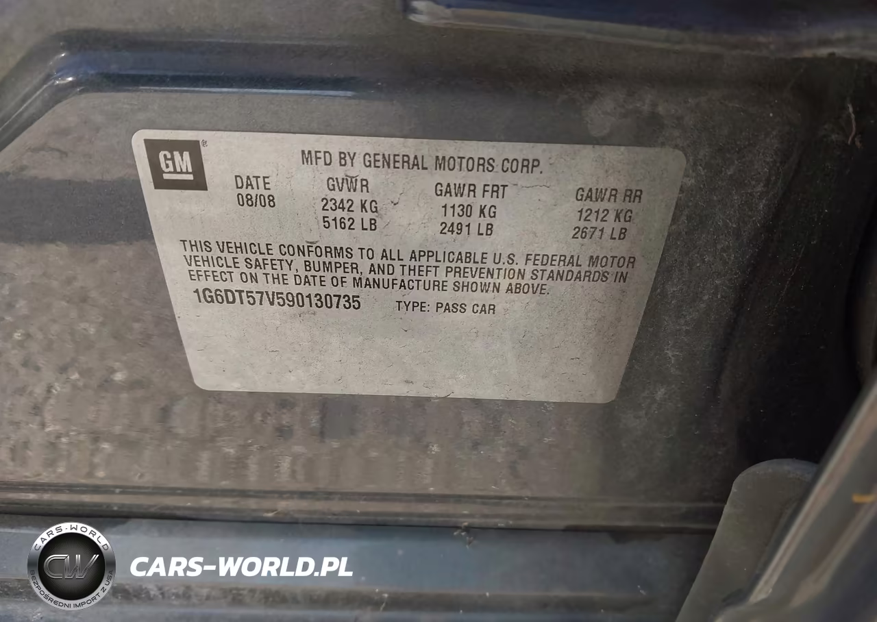2009 Cadillac Cts Awd W-1Sb VIN:1G6DT57V590130735 - 9