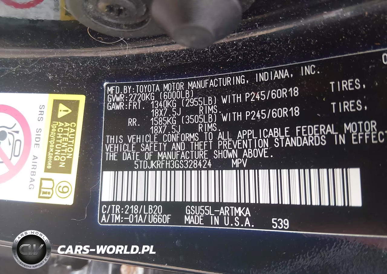 2016 Toyota Highlander Xle V6 VIN:5TDJKRFH3GS328424 - 9