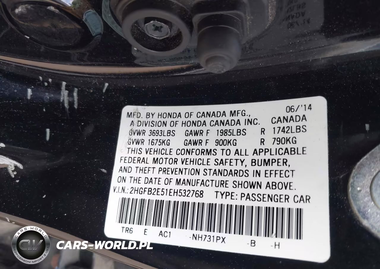 2014 Honda Civic Lx VIN:2HGFB2E51EH532768 - 9