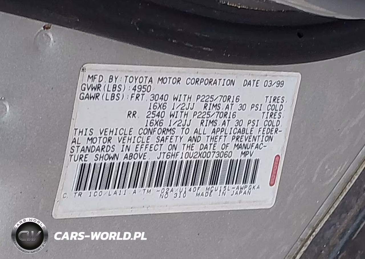 2000 Lexus Rx 300 VIN:JT6HF10U8Y0160897 - 9