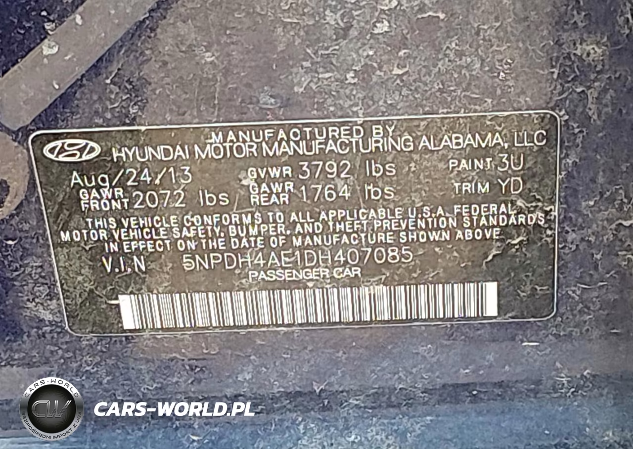 2013 Hyundai Elantra Gls VIN:5NPDH4AE1DH407085 - 9