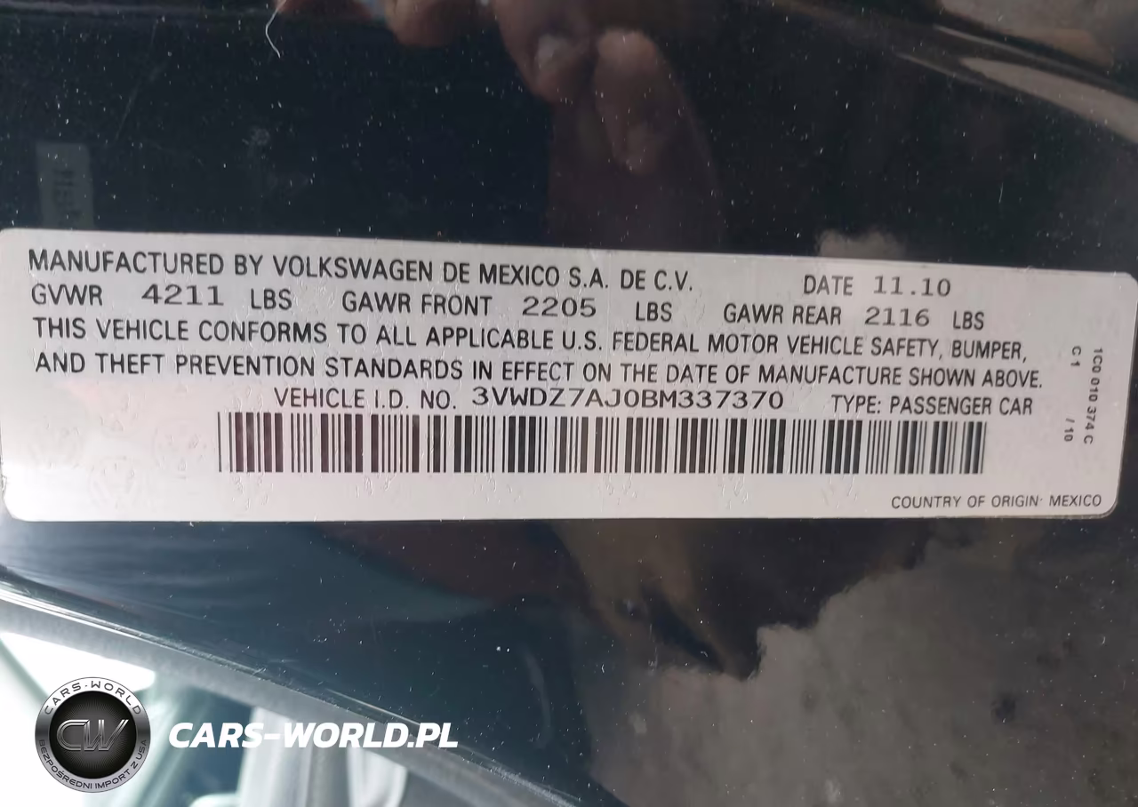 2011 Volkswagen Jetta 2.5L Se VIN:3VWDZ7AJ0BM337370 - 9
