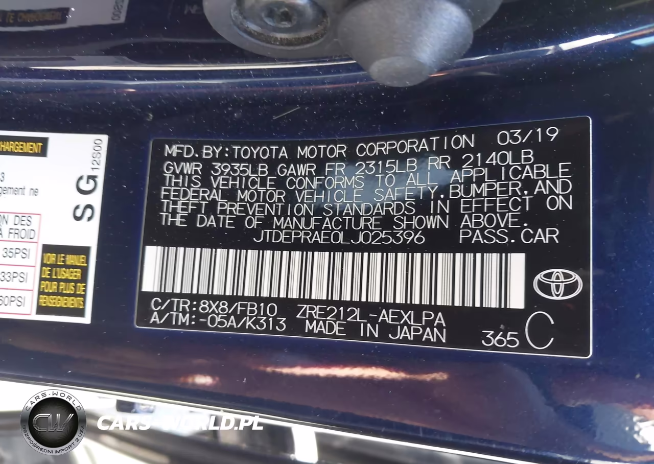 2020 Toyota Corolla Le VIN:JTDEPRAE0LJ025396 - 9