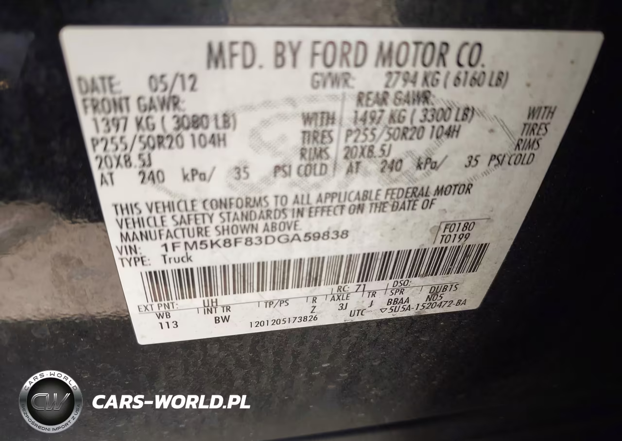 2013 Ford Explorer Limited VIN:1FM5K8F83DGA59838 - 9