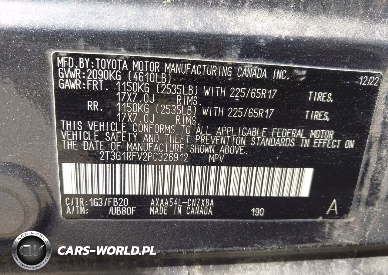 2023 Toyota Rav4 Le VIN:2T3G1RFV2PC326912 - 9