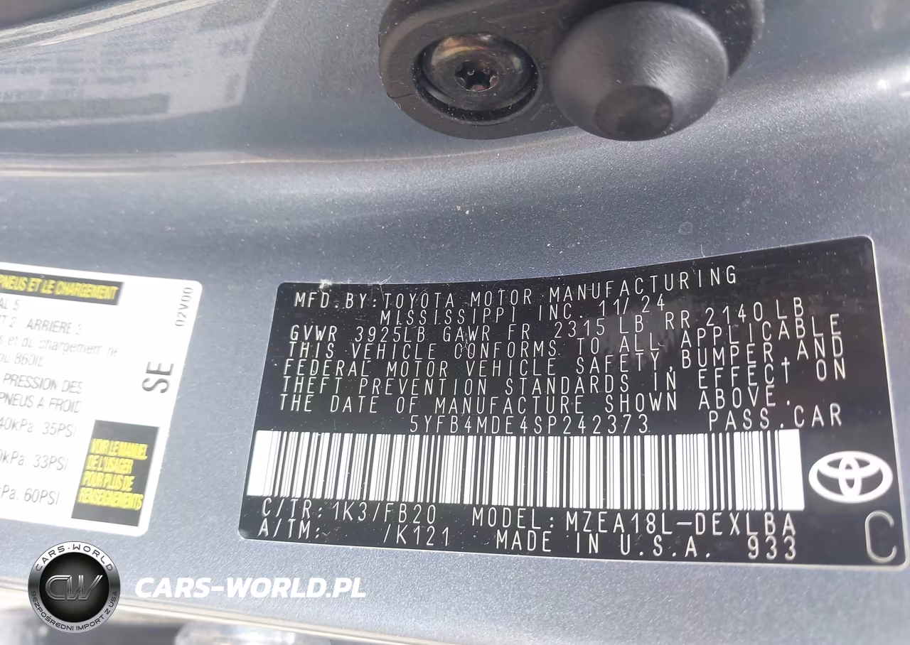 2025 Toyota Corolla Le VIN:5YFB4MDE4SP242373 - 9