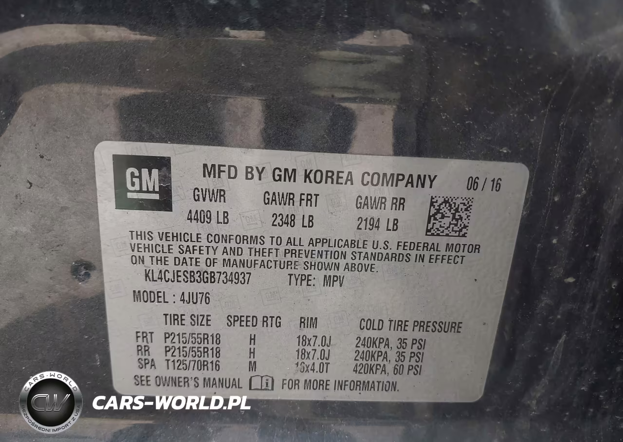 2016 Buick Encore VIN:KL4CJESB3GB734937 - 9