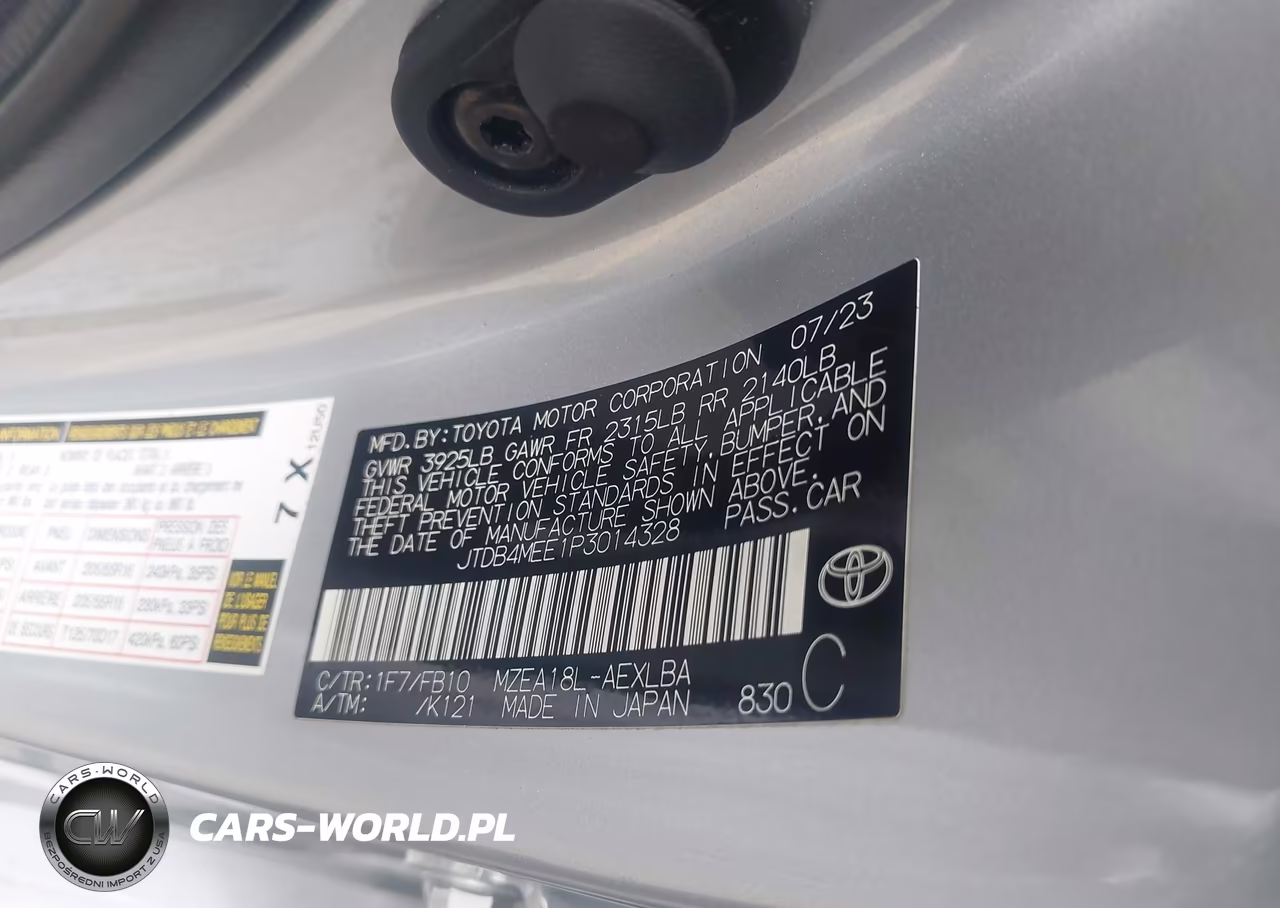 2023 Toyota Corolla Le VIN:JTDB4MEE1P3014328 - 9