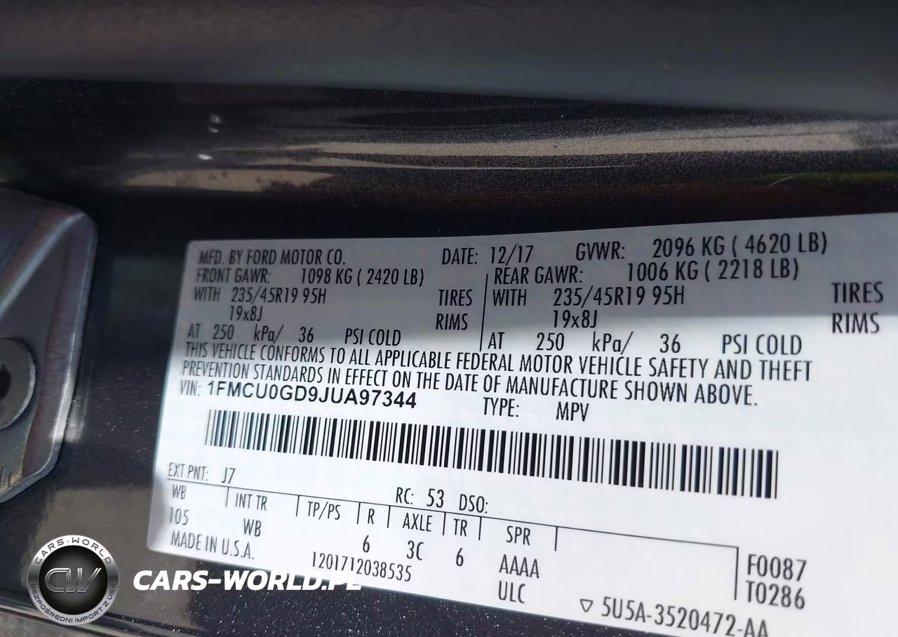 2018 Ford Escape Se VIN:1FMCU0GD9JUA97344 - 9