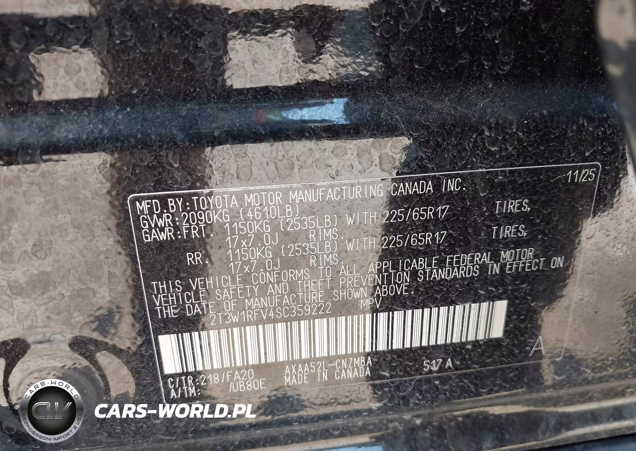 2025 Toyota Rav4 Xle VIN:2T3W1RFV4SC359222 - 9