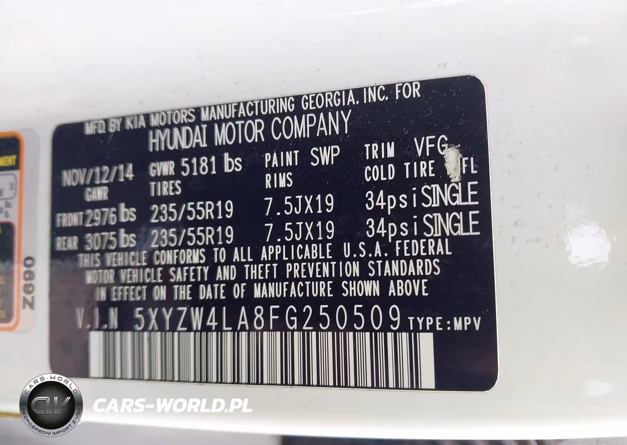 2015 Hyundai Santa Fe Sport 2.0L Turbo VIN:5XYZW4LA8FG250509 - 9