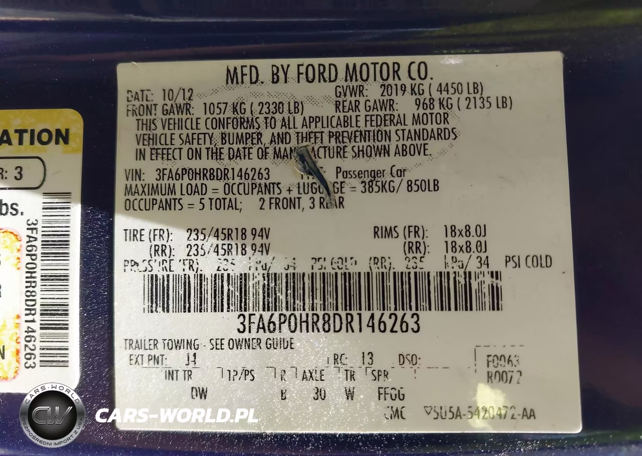 2013 Ford Fusion Se VIN:3FA6P0HR8DR146263 - 9