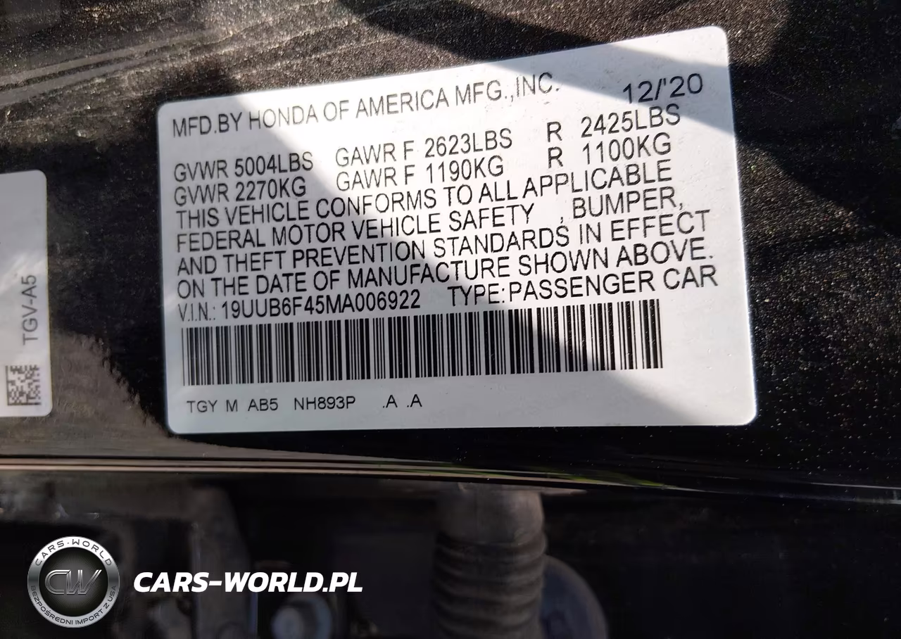 2021 Acura Tlx Technology Package VIN:19UUB6F45MA006922 - 9